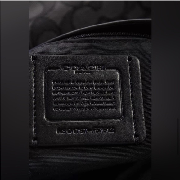 Coach Black and Gray Canvas & Leather Monogram Satchel. - Picture 5 of 10